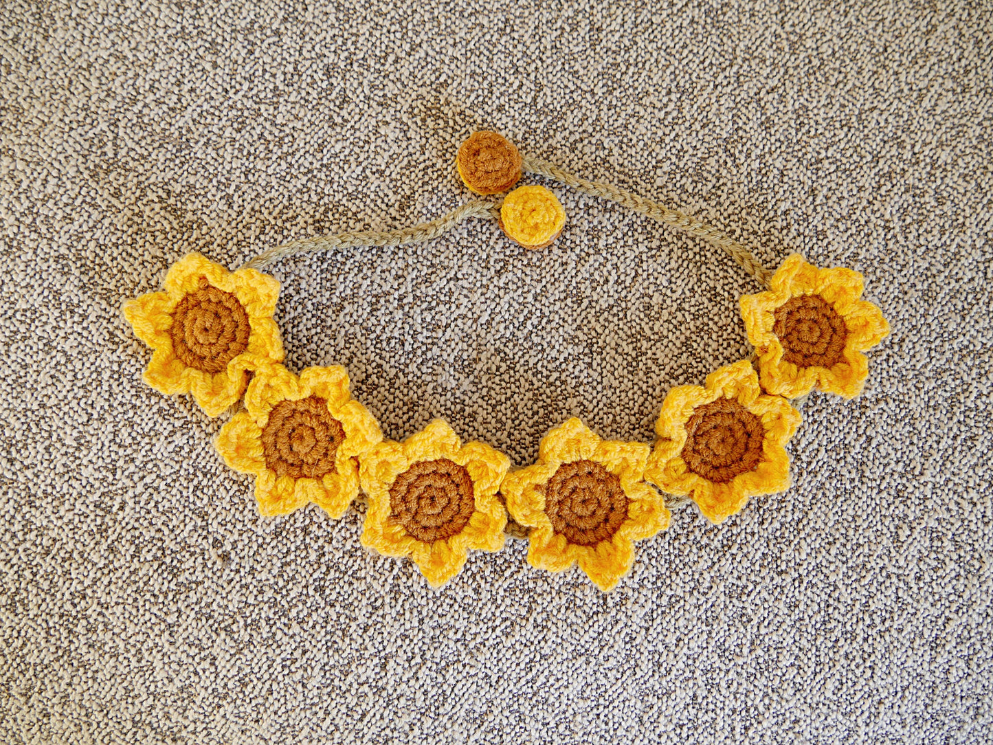 Sunflower Crochet Collar